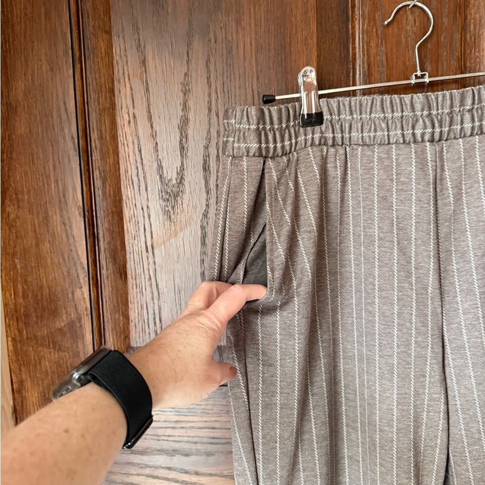 a new day women's Beige Pinstripe Dress Pants - Picture 2 of 4